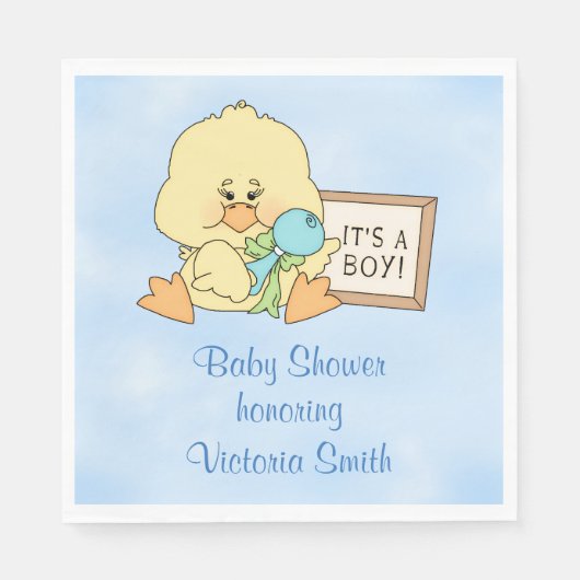 Baby shower Het is een Boy Baby Duck Servet (Voorkant)