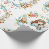 Baby shower Het is een Boy Blue Wrapping Paper Cadeaupapier (Hoek)