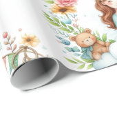 Baby shower Het is een Boy Blue Wrapping Paper Cadeaupapier (Rol Hoek)