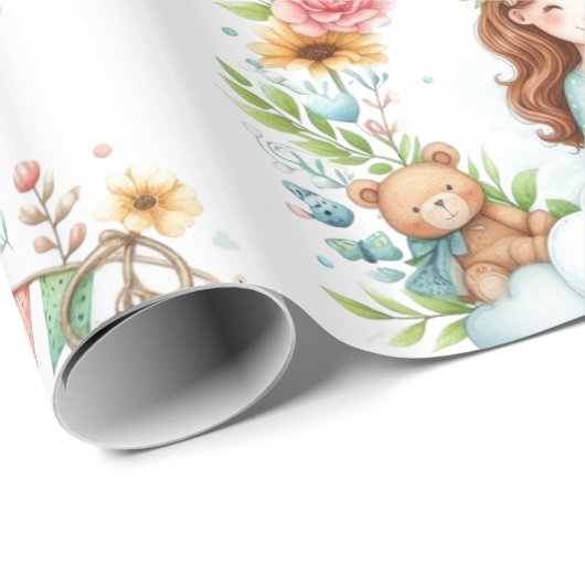 Baby shower Het is een Boy Blue Wrapping Paper Cadeaupapier (Rol Hoek)