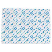 Baby shower Het is een Jongen Blauwe Rabbit Grote Groot Cadeauzakje (Achterkant)