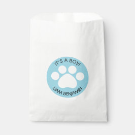 Baby shower - Het is een jongen - Pauw Print Theme Bedankzakje