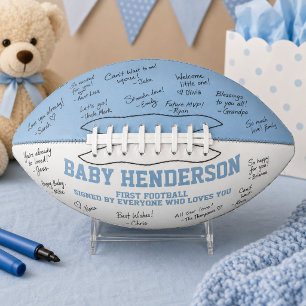 Baby Shower Het Is Een Jongen Sportief Blauw Wit E American Football