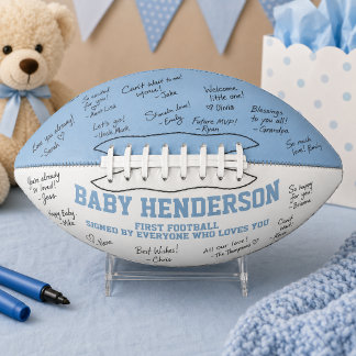 Baby Shower Het Is Een Jongen Sportief Blauw Wit E American Football