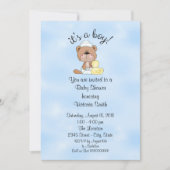 baby shower Het is een Jongen Teddy Bear Kaart (Voorkant)