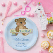 baby shower Het is een Jongen Teddy Bear Papieren Bordje (Feest)