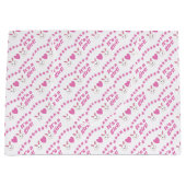 Baby shower Het is een meisje roze konijn Groot Cadeauzakje (Voorkant)