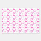 Baby shower Het is een meisje roze olifant Inpakpapier Vel (Voorkant)