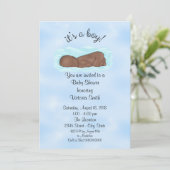 baby shower Het is een trouwe jongen. Kaart (Staand voorkant)