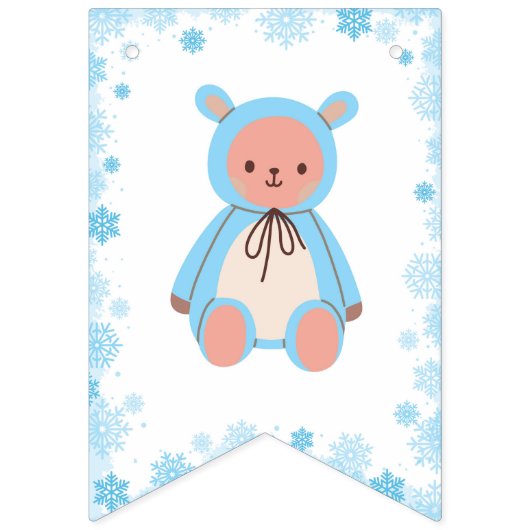 Baby shower Het is Koud Buiten Blue Boy Banner (Tweede vlag)