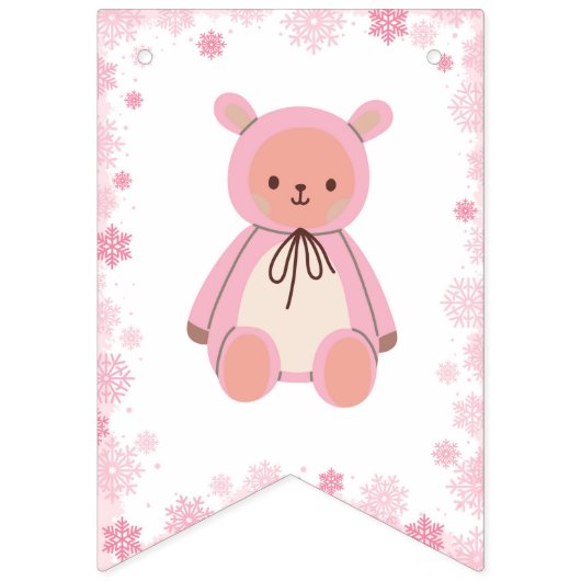 Baby shower Het is Koud Buiten Roze Meisje Banner (Tweede vlag)