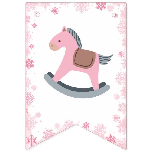 Baby shower Het is Koud Buiten Roze Meisje Banner (Eerste vlag)