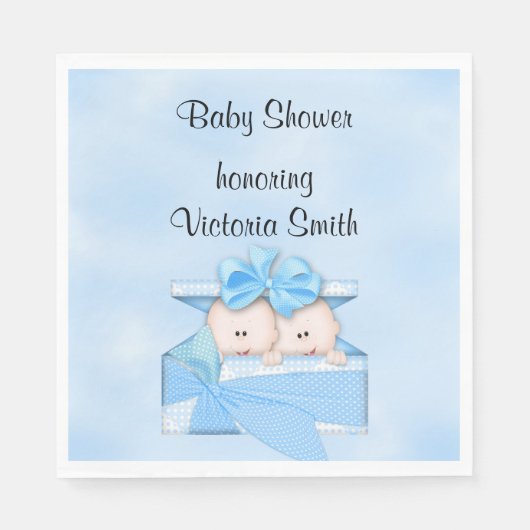 Baby shower Het is Twins Boy Servet (Voorkant)