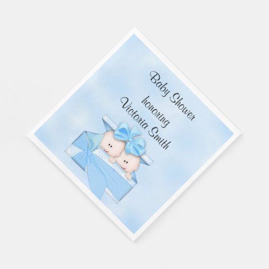 Baby shower Het is Twins Boy Servet (Hoek)
