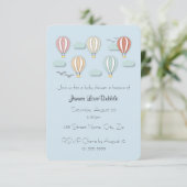 Baby shower Hete Luchtballonnen Papercut Style Kaart (Staand voorkant)