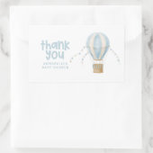 Baby shower heteluchtballonavontuur dank u rechthoekige sticker (Tas)