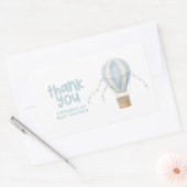 Baby shower heteluchtballonavontuur dank u rechthoekige sticker (Envelop)