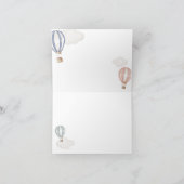 Baby shower heteluchtballonnen Genderneutraal Bedankkaart (Binnen)