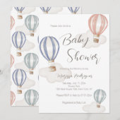 Baby shower heteluchtballonnen Genderneutraal Kaart (Voorkant / Achterkant)