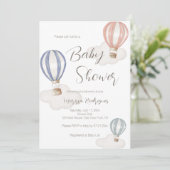 Baby shower heteluchtballonnen Genderneutraal Kaart (Staand voorkant)