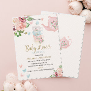 Baby shower high tea Uitnodiging