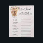 Baby shower Highland koe Roze Woord scramble Game Notitieblok<br><div class="desc">Dit ontwerp kan op het gebied worden gepersonaliseerd dat door de foto en/of tekst te veranderen wordt verstrekt. Of het kan worden aangepast door te klikken deze Sjabloon personaliseert en dan de klik te kiezen om verdere optie aan te passen en de kleur van de achtergrond te schrappen of te...</div>
