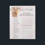 Baby shower Highland koe Roze Woord scramble Game Notitieblok<br><div class="desc">Dit ontwerp kan op het gebied worden gepersonaliseerd dat door de foto en/of tekst te veranderen wordt verstrekt. Of het kan worden aangepast door te klikken deze Sjabloon personaliseert en dan de klik te kiezen om verdere optie aan te passen en de kleur van de achtergrond te schrappen of te...</div>