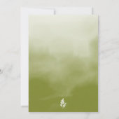 Baby shower Highland Koe Waterverf Wildflower Kaart (Achterkant)