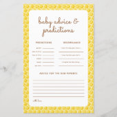 Baby shower Hoe zal het zijn? Voorspellingen Kaart (Voorkant)