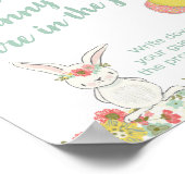 Baby shower Hoeveel Bunny Tails zijn er in de pot? Poster (Hoek)
