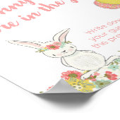 Baby shower Hoeveel Bunny Tails zijn er in de pot Poster (Hoek)