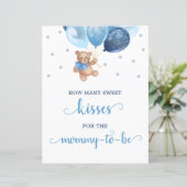 Baby Shower Hoeveel Kusjes Spel Bord (Staand voorkant)
