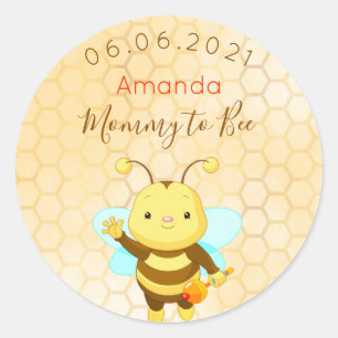Baby shower hommel honingraat schattig ronde sticker