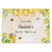 Baby shower hommels honinggele floraals groot cadeauzakje (Voorkant)