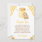 Baby shower honingBeer Bedankkaart (Voorkant)