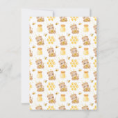 Baby shower honingBeer Bedankkaart (Achterkant)