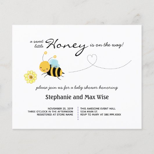 Baby shower honingbijen (Voorkant)