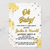 Baby shower honingbijen 5x7 Uitnodiging (Voorkant / Achterkant)