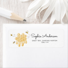 Baby shower honingbijen etiket