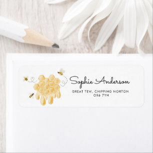 Baby shower honingbijen etiket