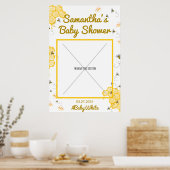 Baby shower honingbijen Fotocabine Lijst Poster (Keuken)
