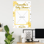 Baby shower honingbijen Fotocabine Lijst Poster (Thuiskantoor)