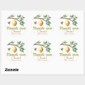 Baby shower honingbijen Klassieke ronde Sticker (Vel)