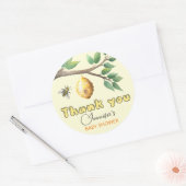 Baby shower honingbijen Klassieke ronde Sticker (Envelop)