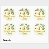 Baby shower honingbijen Klassieke ronde Sticker (Vel)