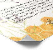 baby shower honingbijen laat in de nacht poster (Hoek)