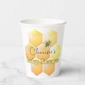 Baby shower honingbijen papieren bekers (Achterkant)