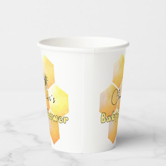 Baby shower honingbijen papieren bekers (Rechts)
