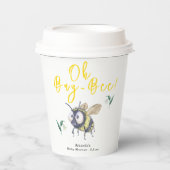 Baby shower honingbijen papieren bekers (Voorkant)