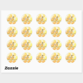 Baby shower honingbijen ronde sticker